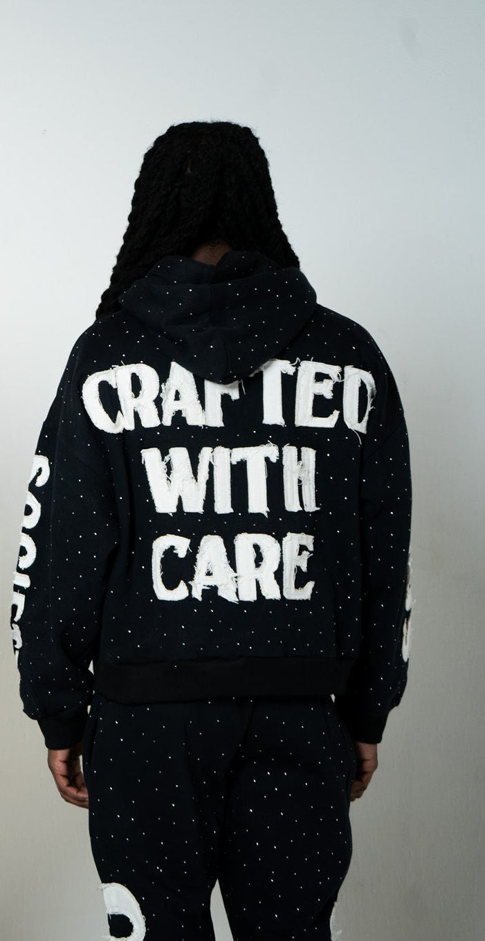 Black Rhinestone Hoodie