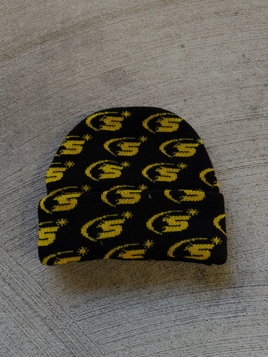 Yellow & Black Beanie