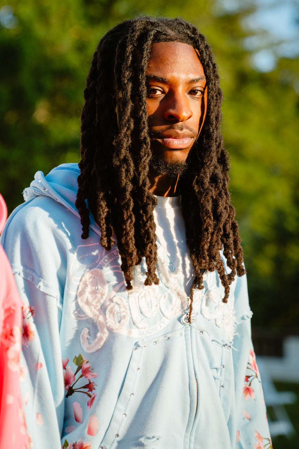 Cloud Blue Cherry Blossom Hoodie